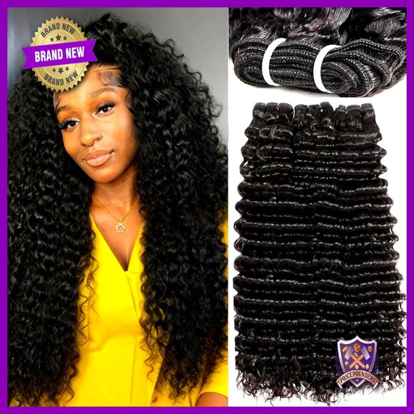 18-22 Inch Deep Wave Human Hair Bundles, 100% Virgin Brazilian, 3 Pack main image 5